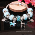 wholesale bracelet china charm silver plated glass handmade bead bracelet